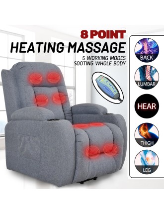 On Sale Advwin Power Lift Recliner 8 Point Massage Chair Heating New Stock