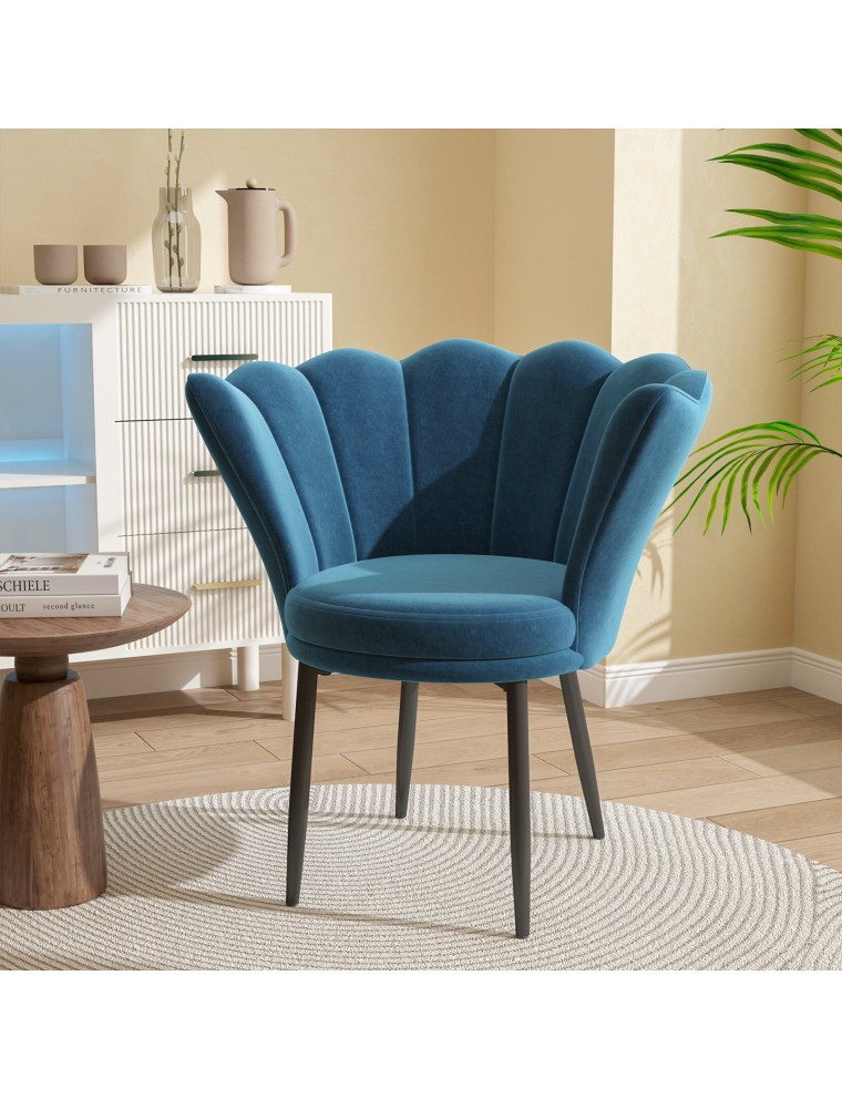 On Sale Advwin Blue Velvet Armchair Limited Stock