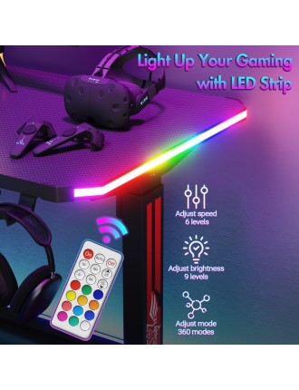 On Sale Advwin Electric Standing Gaming Desk RGB LED 140cm