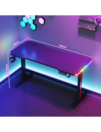 On Sale Advwin Electric Standing Gaming Desk RGB LED 140cm