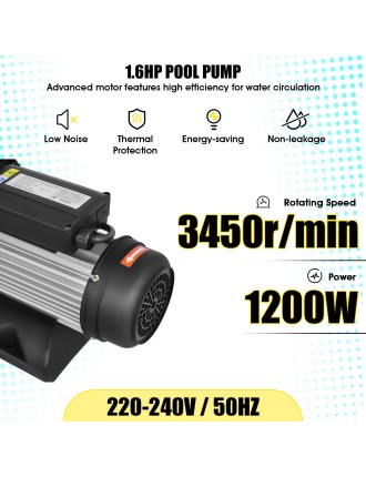 On Sale Advwin Electric Swimming Pool Pump 1200W 1.6HP Self Priming New Collection