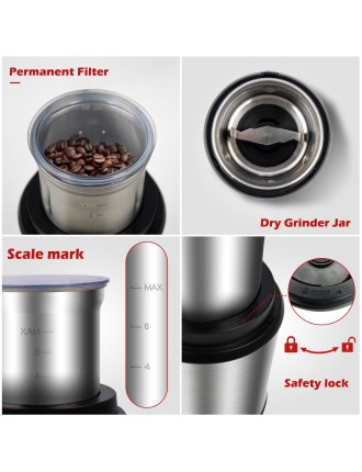 On Sale Advwin 200W Electric Coffee Spice Grinder Latest Edition