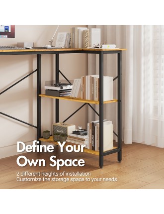 On Sale Advwin L Shaped Computer Desk with Storage Shelves Available for Immediate Shipping