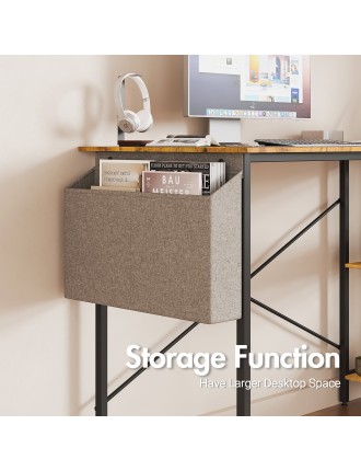 On Sale Advwin L Shaped Computer Desk with Storage Shelves Available for Immediate Shipping