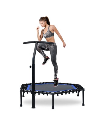 On Sale Advwin 50 inch Fitness Trampoline with Adjustable Handle Immediate Availability