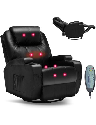 On Sale Advwin Recliner Massage Chair Sofa PU Leather Available for Immediate Shipping