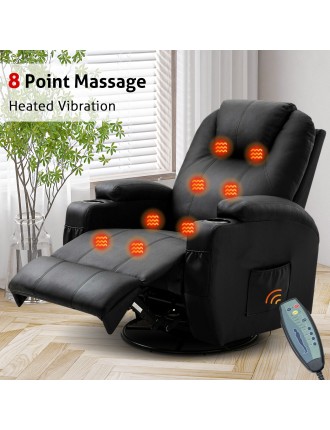 On Sale Advwin Recliner Massage Chair Sofa PU Leather Available for Immediate Shipping