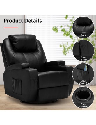 On Sale Advwin Recliner Massage Chair Sofa PU Leather Available for Immediate Shipping