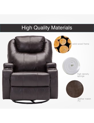 On Sale Advwin Recliner Massage Chair Sofa PU Leather Available for Immediate Shipping