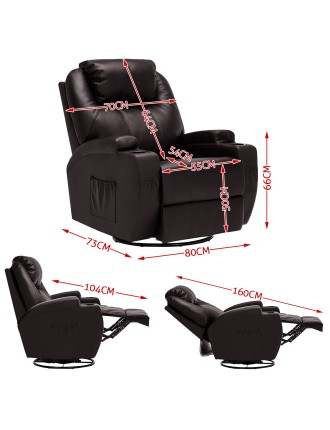 On Sale Advwin Recliner Massage Chair Sofa PU Leather Available for Immediate Shipping