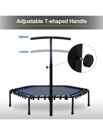 On Sale Advwin 50 inch Fitness Trampoline with Adjustable Handle Immediate Availability