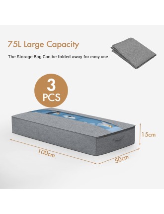 On Sale Advwin 3PCS Underbed Storage Bag Foldable Ready for Shipment