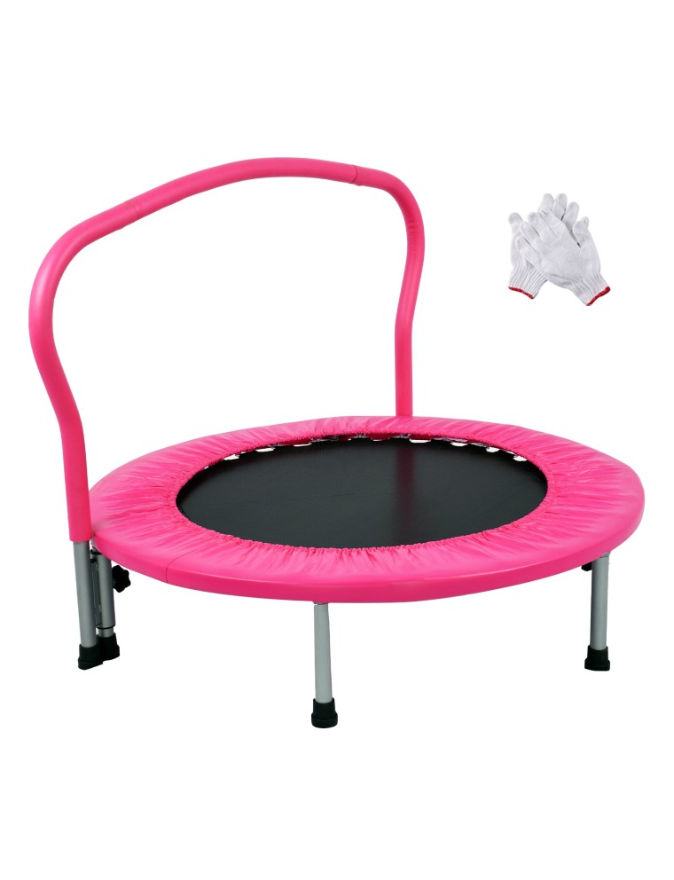 On Sale Advwin 36” Mini Trampoline Rebounder Handrail Foldable