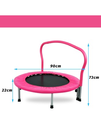 On Sale Advwin 36” Mini Trampoline Rebounder Handrail Foldable