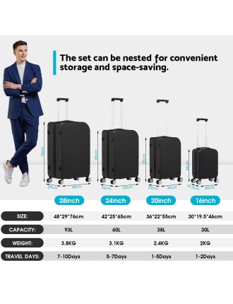 On Sale Advwin 4pcs Nested Luggage Set Immediate Availability